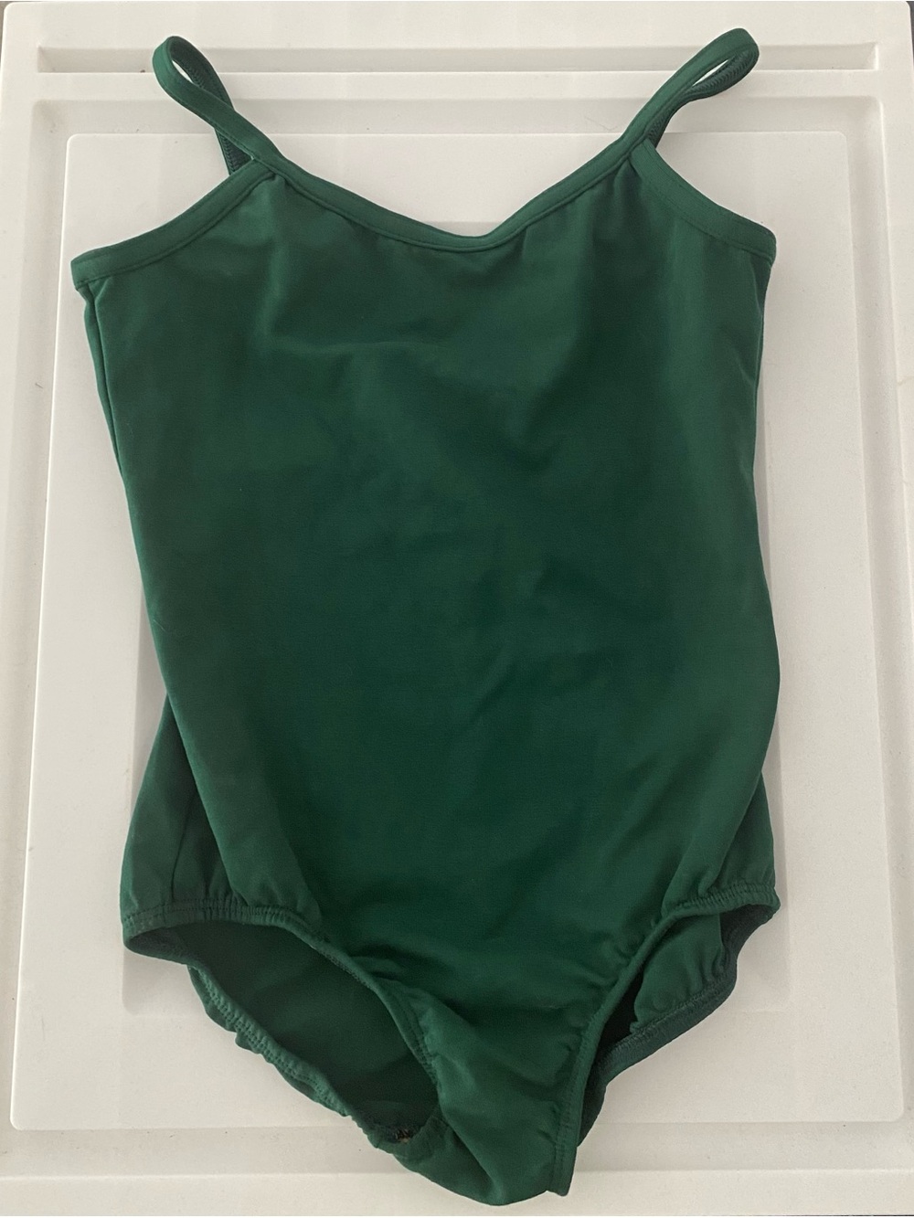 Curtain Call Green Camisole Leotard Dance Performance Base